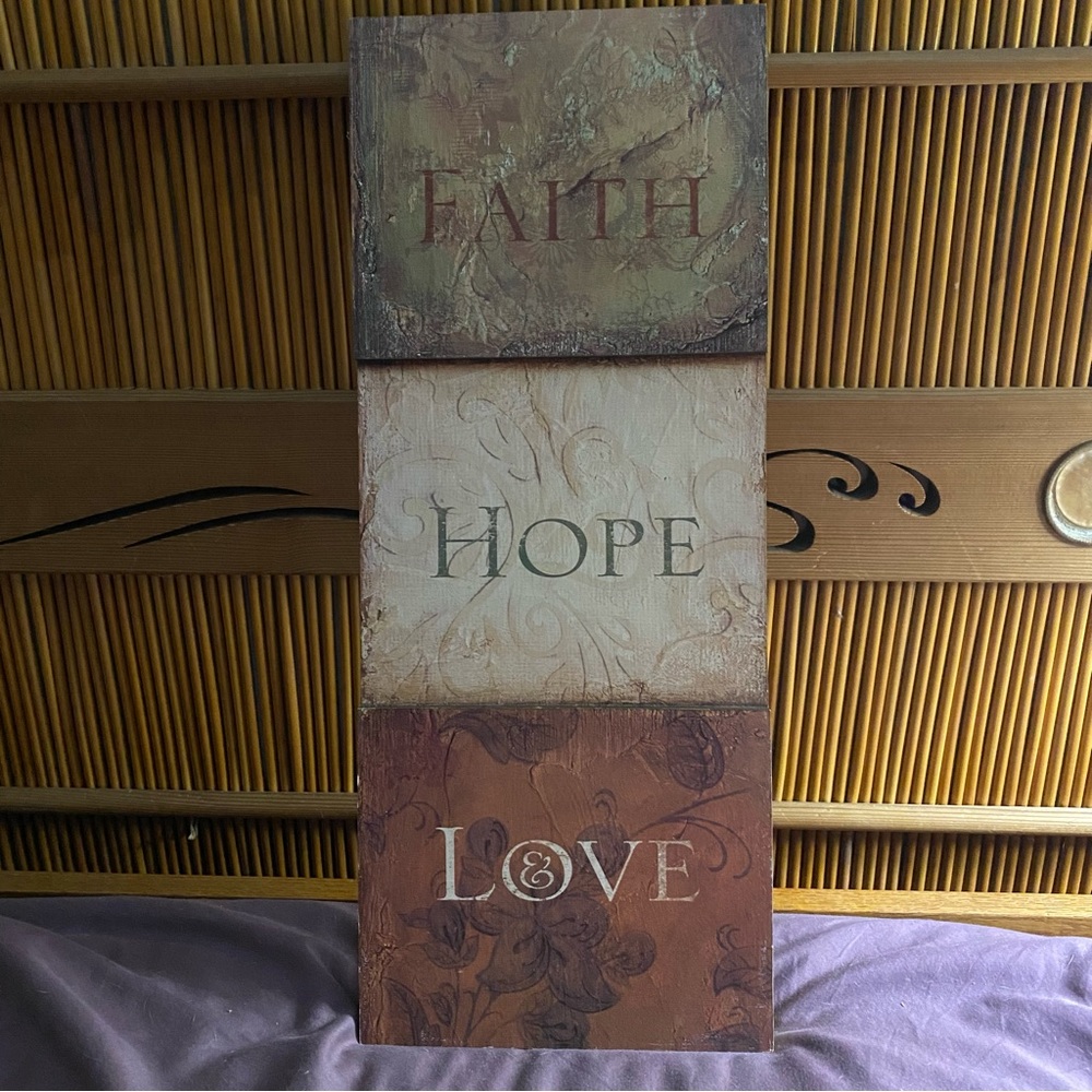 Dimensional Wall Art - Faith, Hope, Love - Artist Tammy Repp